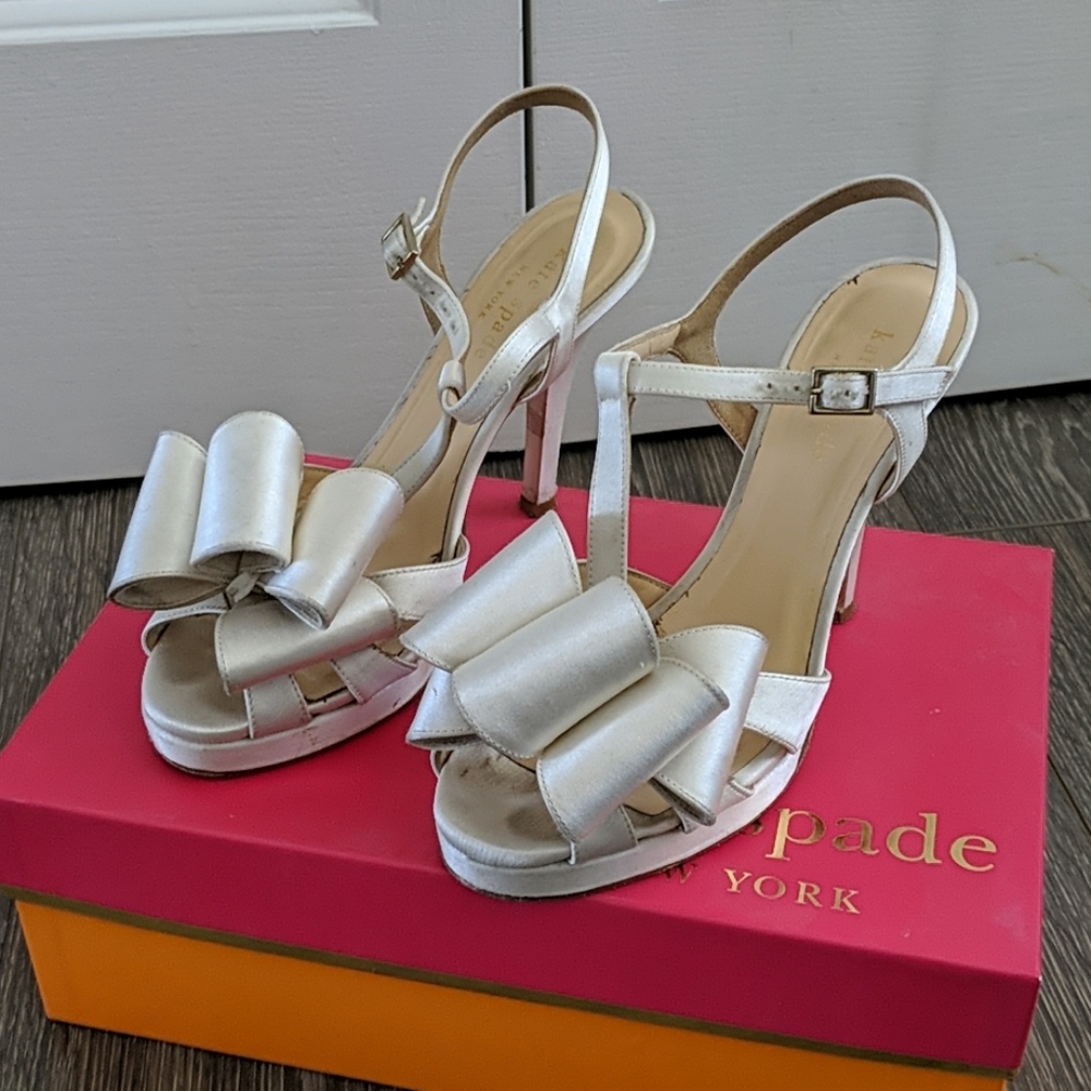 Kate Spade Bridal Ribbon Heels